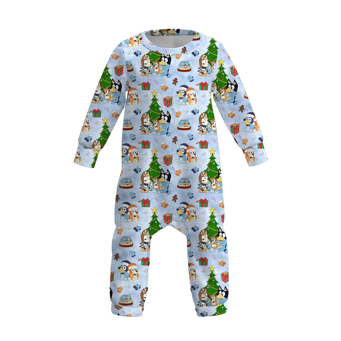 (Pre Order)Baby Boys Christmas Cartoon Print Romper