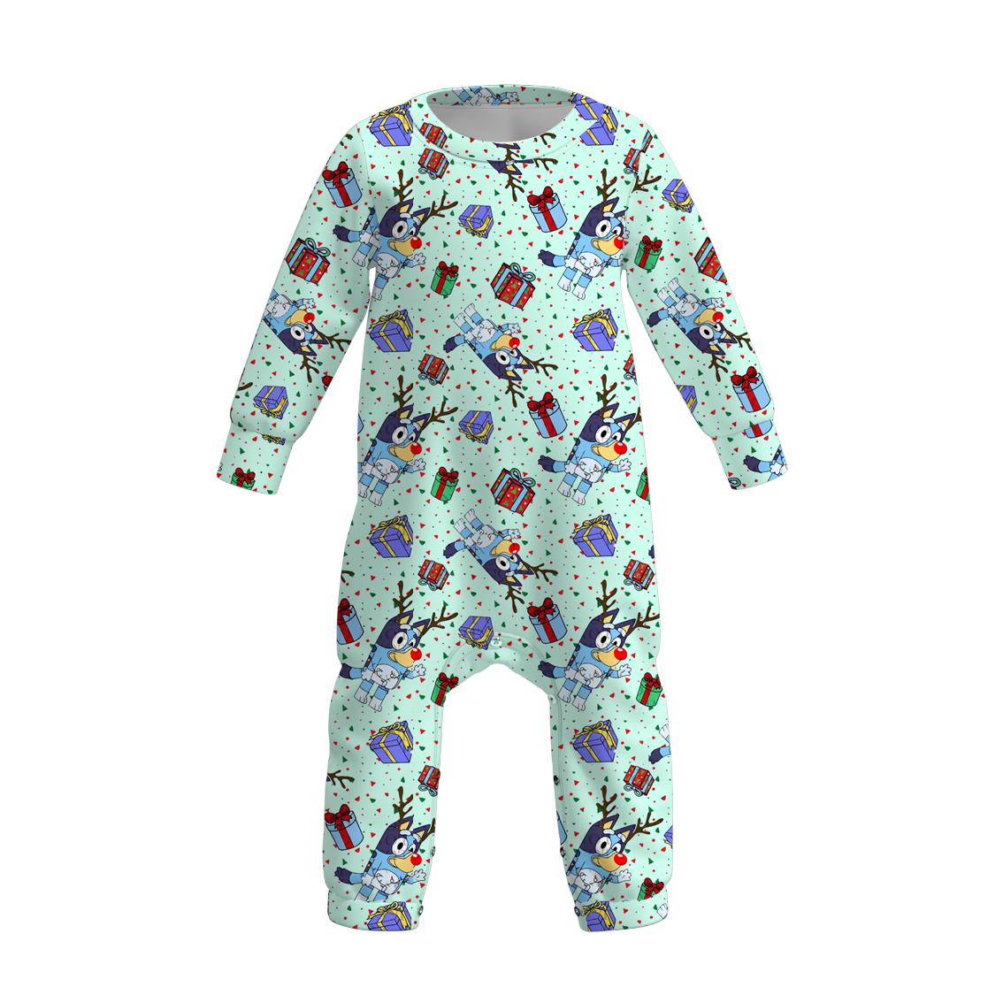 (Pre Order)Baby Boys Christmas Cartoon Print Romper