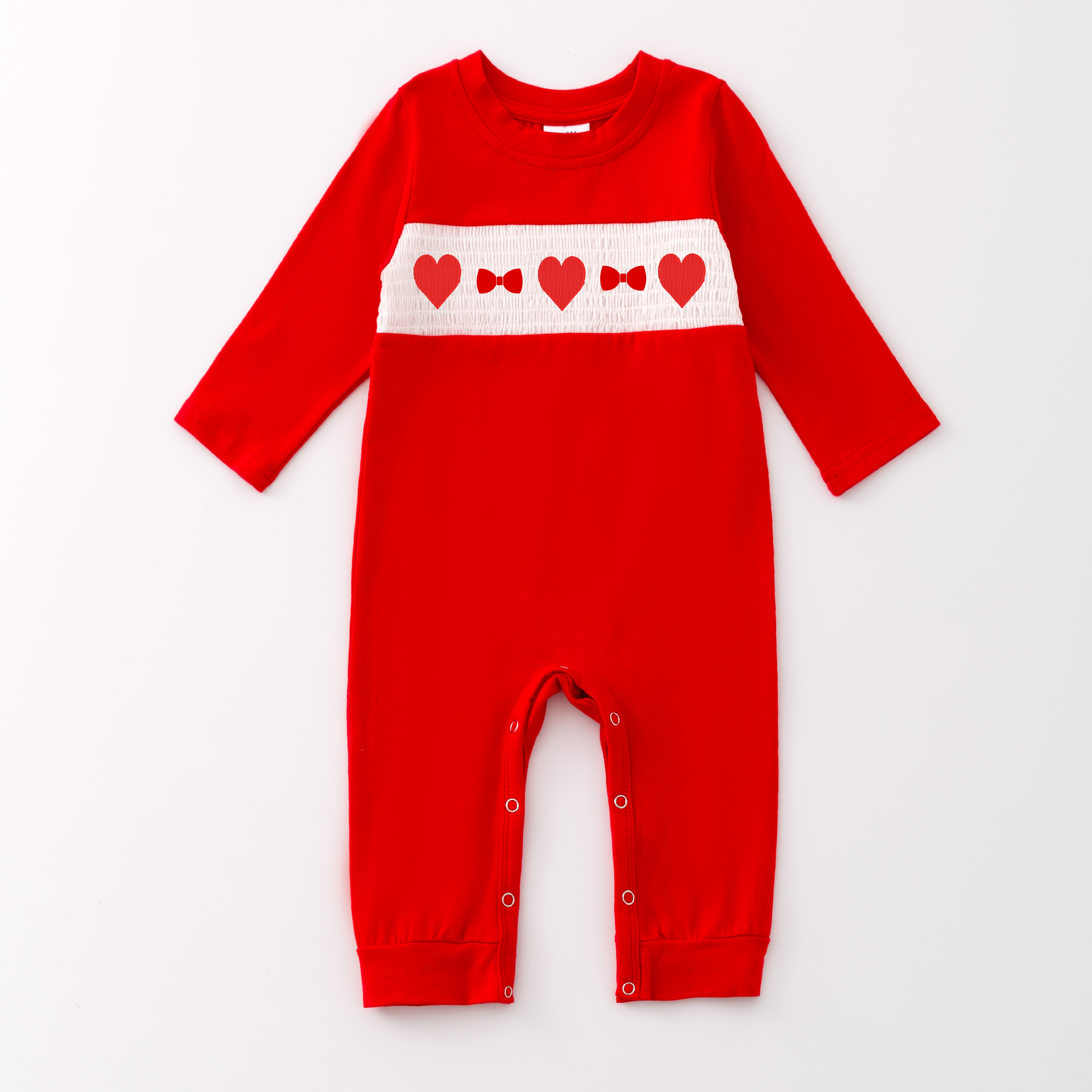 (Pre Order)Girls and Boys Valentine's Day Embroidery Smocked Dress Romper Outfit