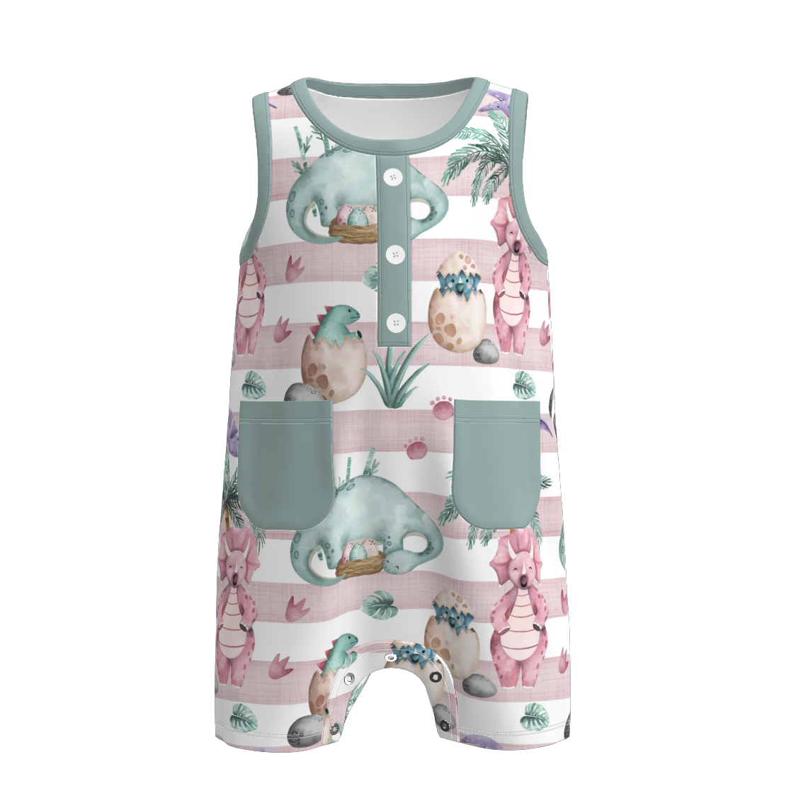 (Pre Order)Toddler Boys Easter Bunny&Farm Print Romper