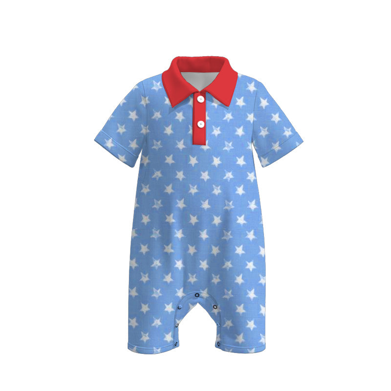 (Pre Order)Sibling Patriotic Print Dress,Romper and Set