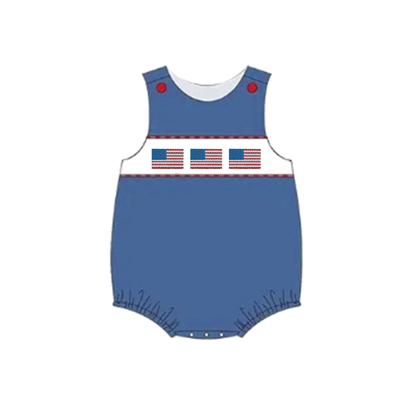 (Pre Order)Siblings Patriotic Embroidery Dress,Romper&Set