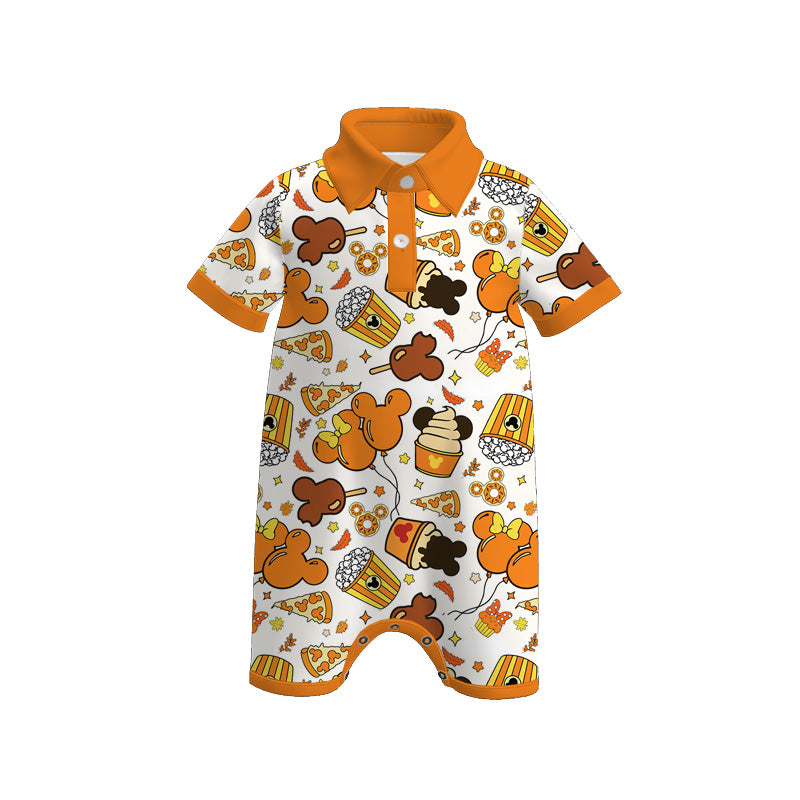 (Pre Order)Family Halloween Cartoon Print Dress,Set,Top&Romper