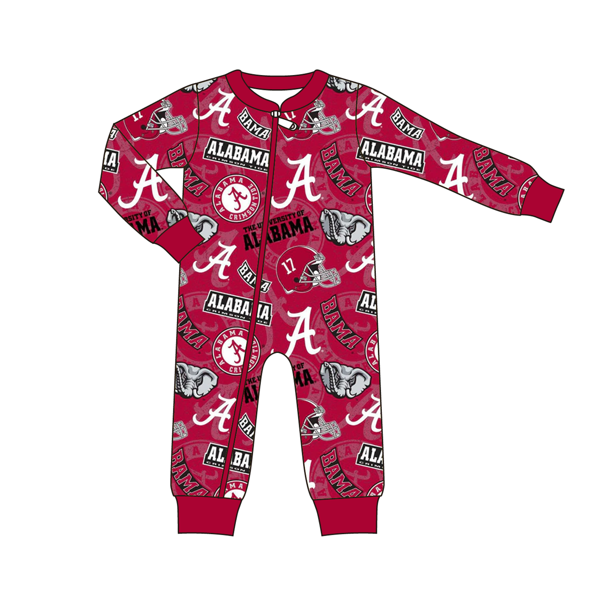 (Pre Order)Family Football Alabama Print Pajamas&Romper