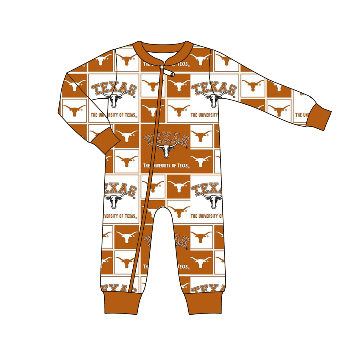 (Pre Order)Family Football Texas Print Pajamas&Romper