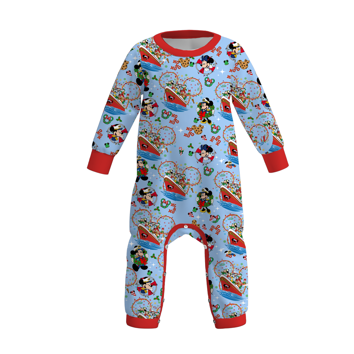 (Pre Order)Family Christmas Cartoon Print Dress,Set&Romper