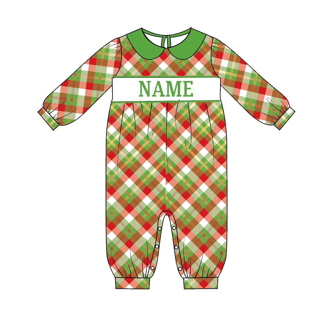 (Pre Order)Family Christmas Nutcracker Embroidery Smocked Dress,Set&Romper