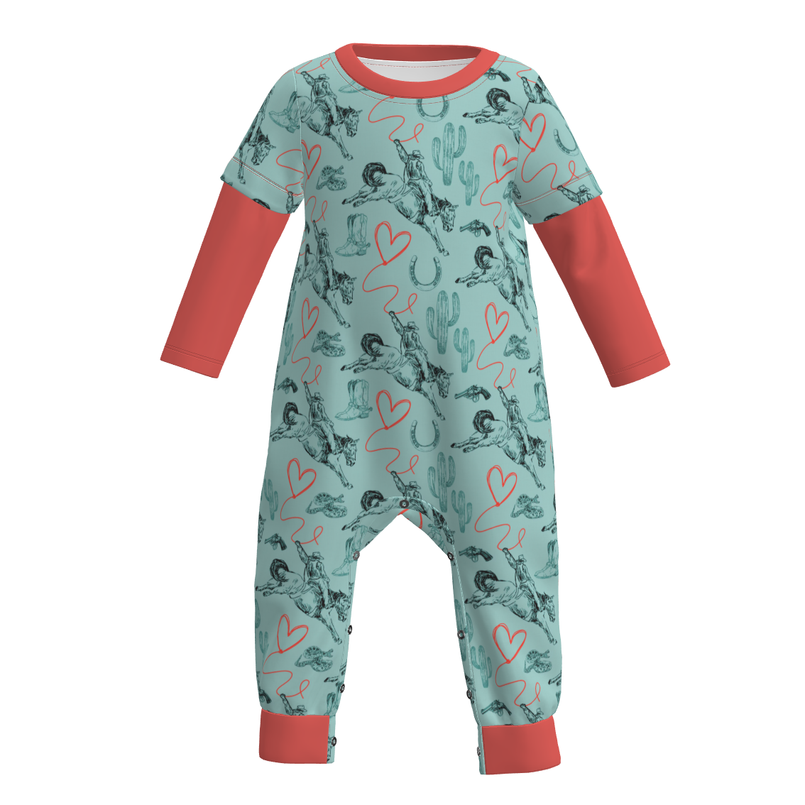 (Pre Order)Toddler Boys Valentine's Day Print Romper