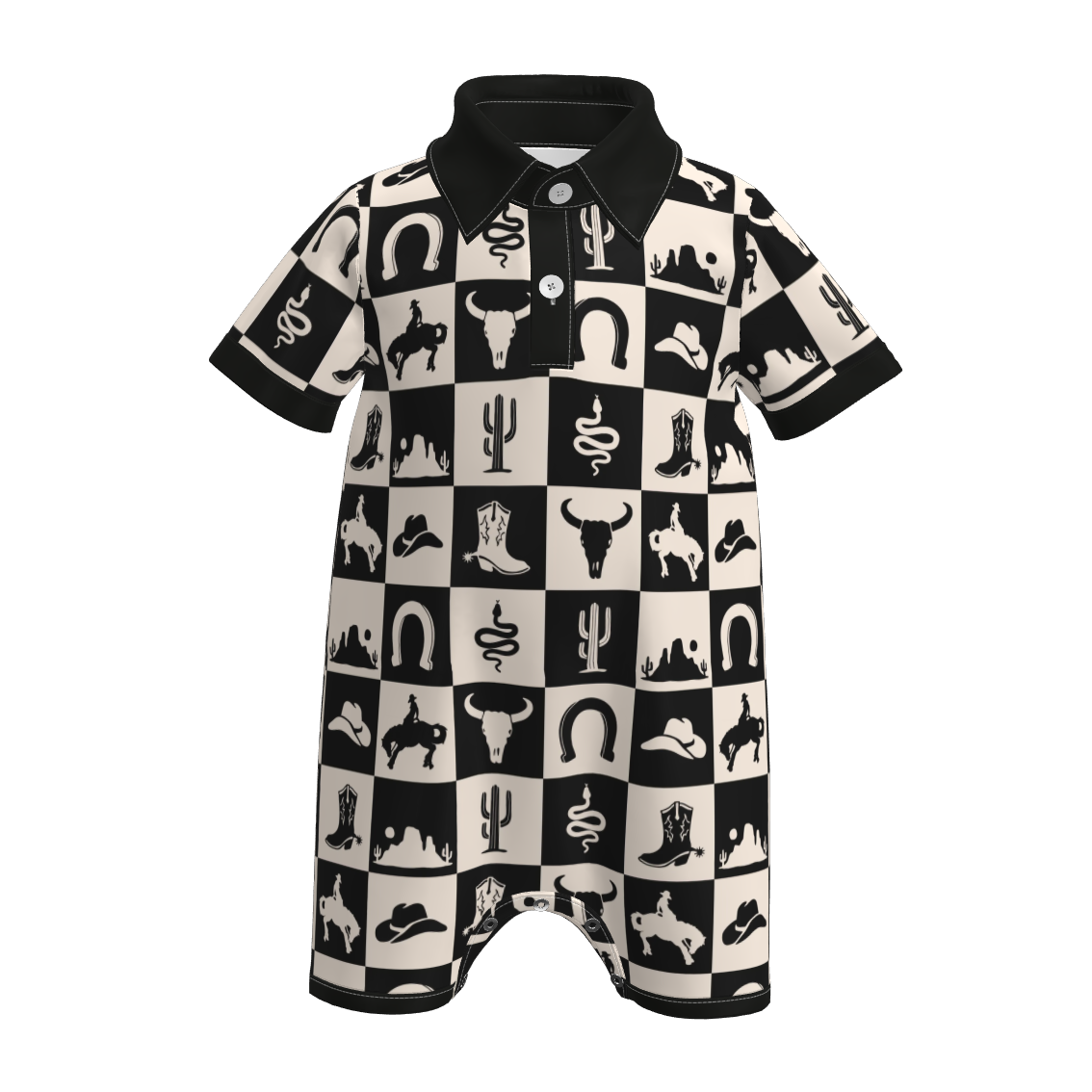 (Pre Order)Brothers Spring&Summer Print Top&Romper