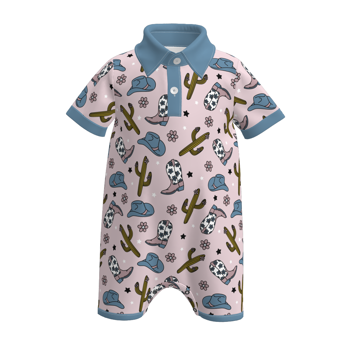 (Pre Order)Brothers Spring&Summer Print Top&Romper