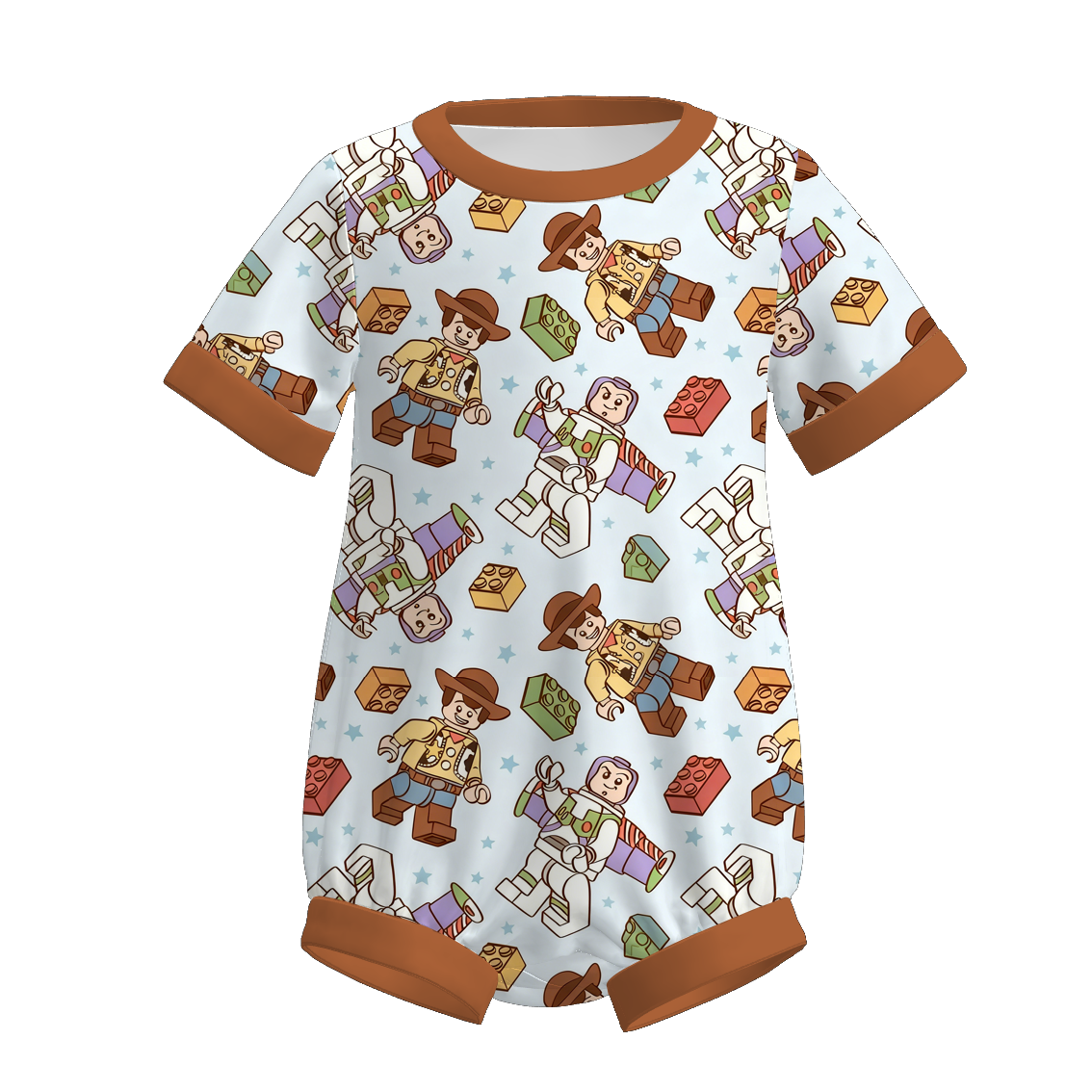 (Pre Order)Toddler Boys Spring&Summer Cartoon Print Romper