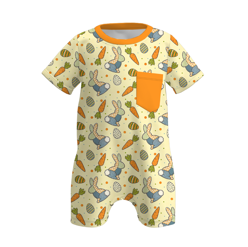 (Pre Order)Brothers Easter Bunny Print Top&Romper
