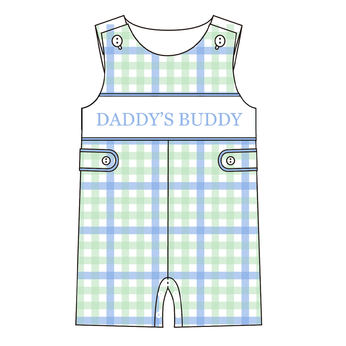 (Pre Order)Sibling Spring&Summer DADDY Embroidery Smocked Dress,Set&Romper