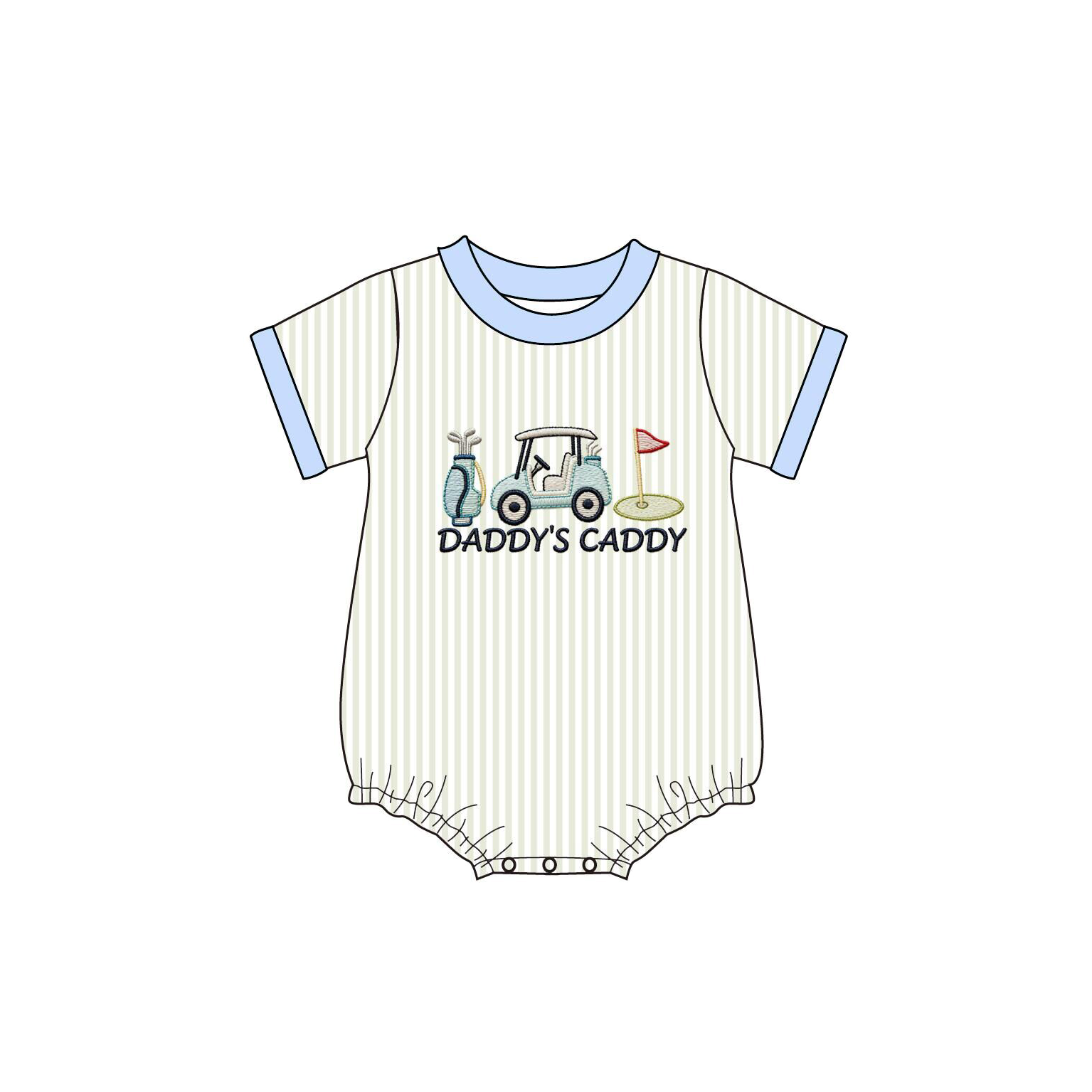 (Pre Order)Family DADDY'S CADDY Embroidery Set&Romper