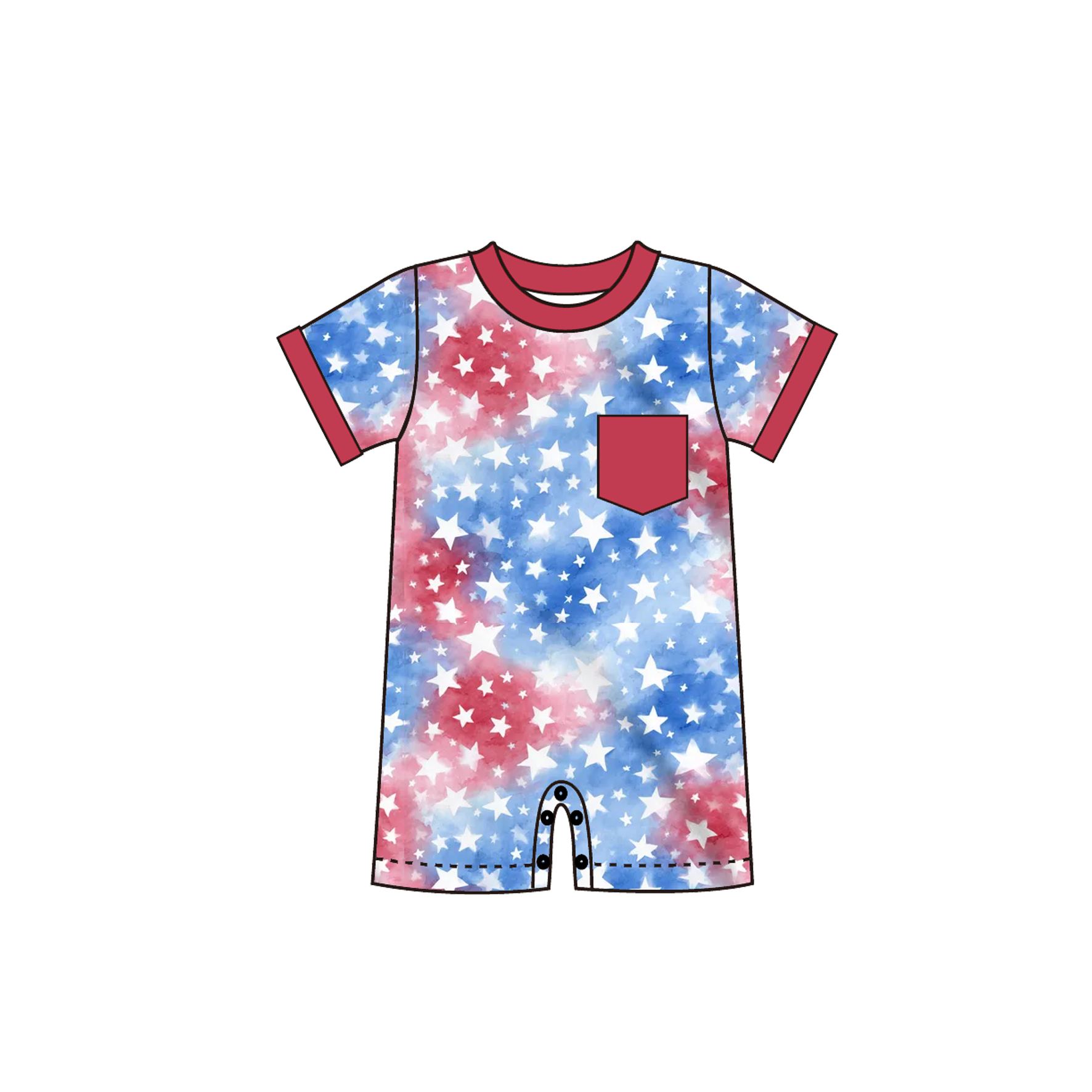 (Pre Order)Siblings Patriotic Embroidery Smocked Dress,Set&Romper-Customized name