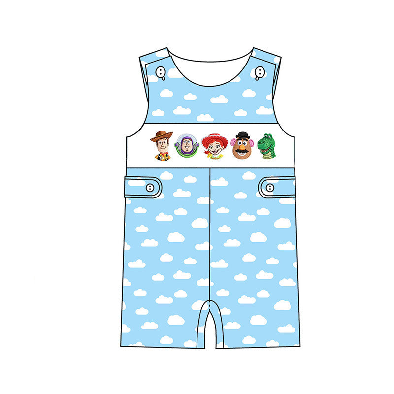 (Pre Order)Siblings Spring&Summer Cartoon Toy Embroidery Smocked Dress,Set&Romper