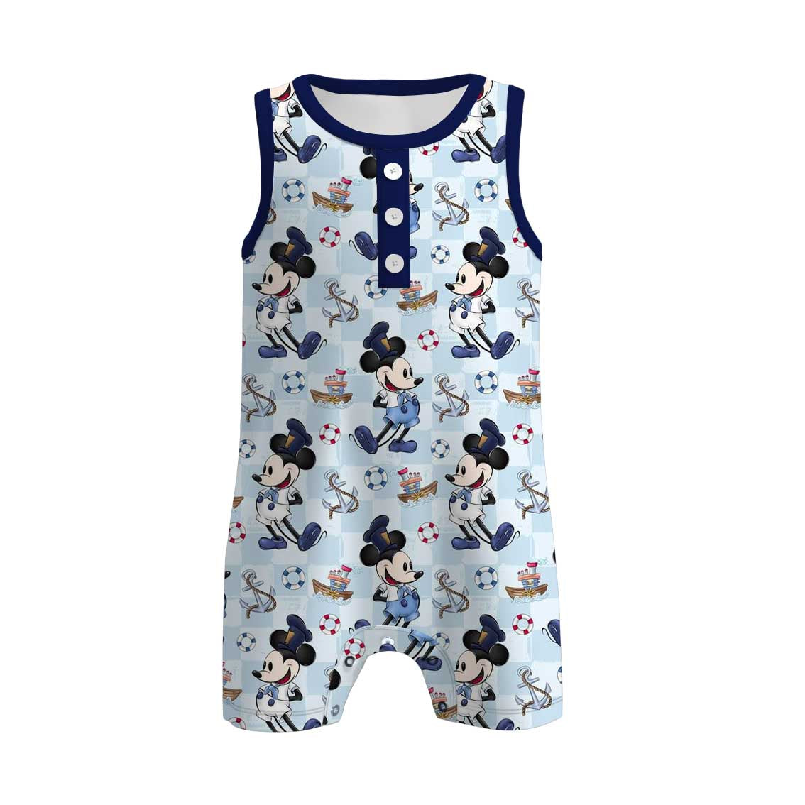(Pre Order+Prepack Zone)Brothers Spring&Summer Cartoon Print Romper