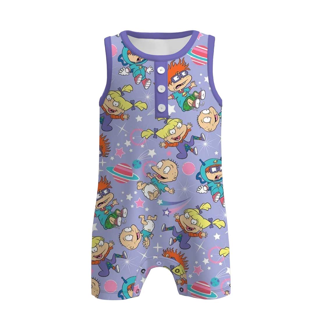 (Pre Order+Prepack Zone)Brothers Spring&Summer Cartoon Print Romper