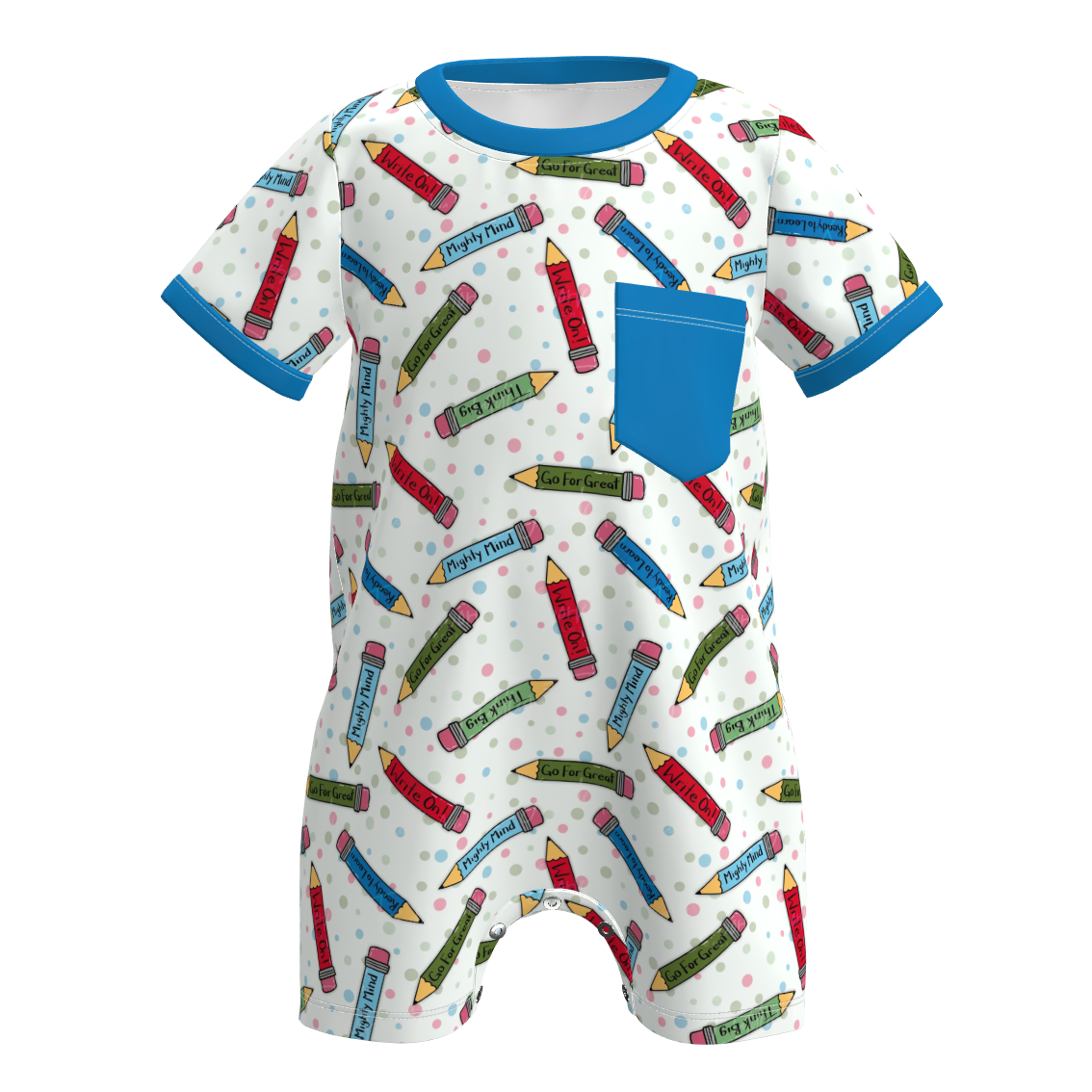 (Pre Order+Prepack Zone)Brothers Summer Back To School Print Top&Romper