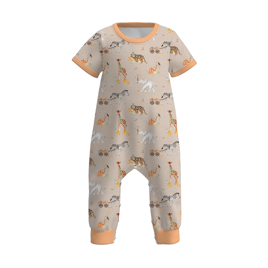 (Pre Order+Prepack Zone)Brothers Halloween Pumpkin Print Set&Romper