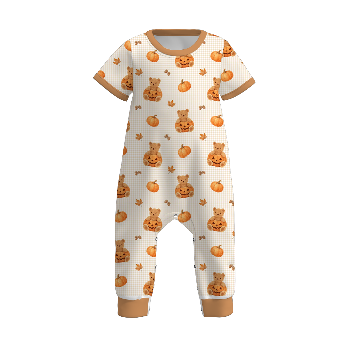 (Pre Order+Prepack Zone)Brothers Halloween Pumpkin Print Set&Romper