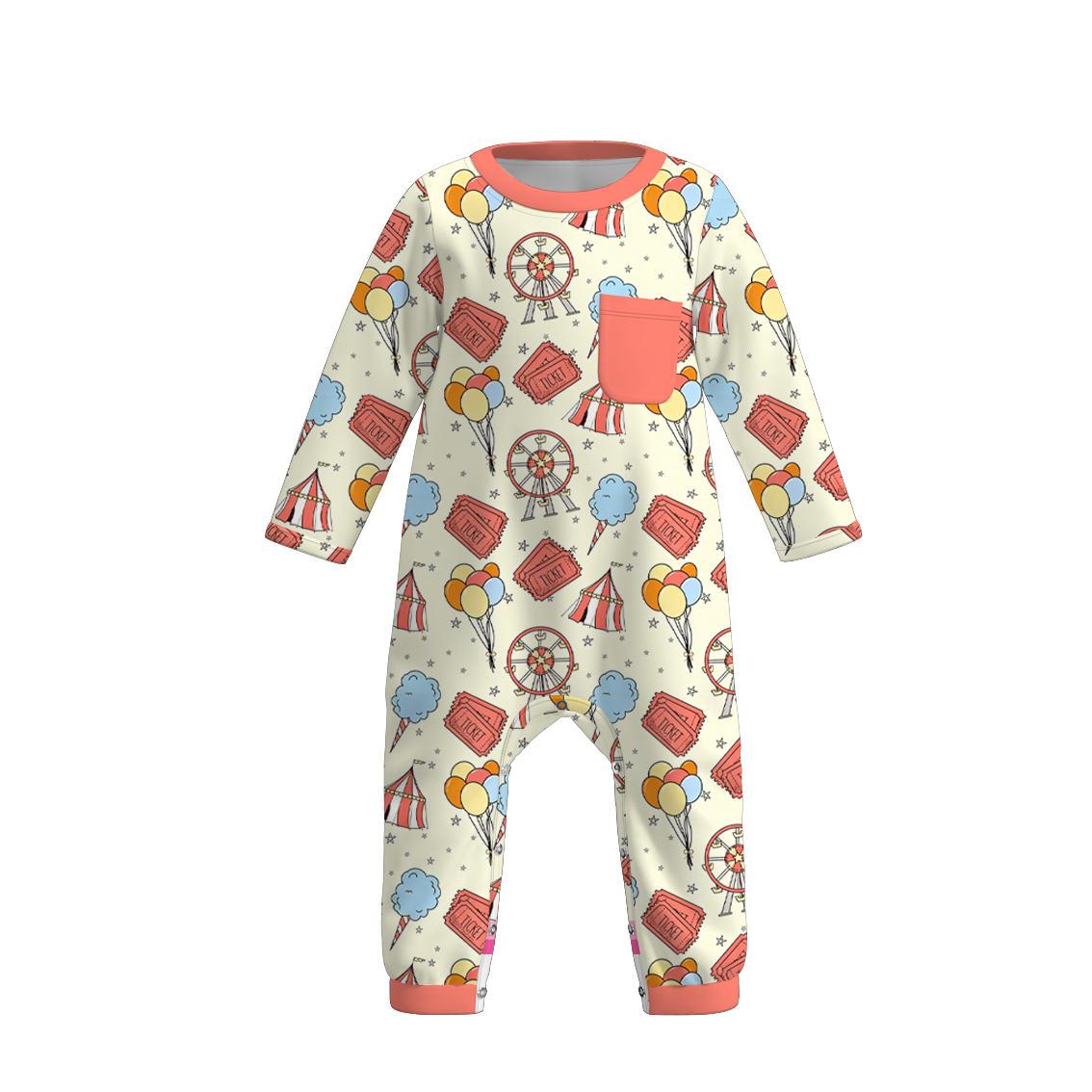 (Pre Order+Prepack Zone)Siblings Fall Amusement Park Print Dress,Set,Pants&Romper