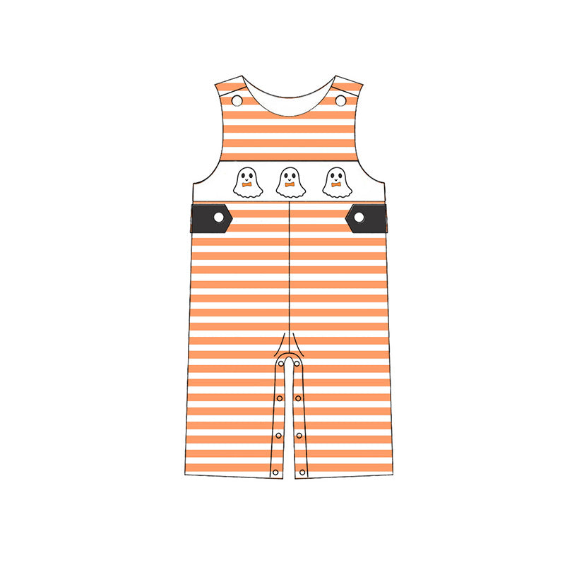 (Pre Order)Siblings Halloween Ghost Embroidery Smocked Dress,Set&Romper