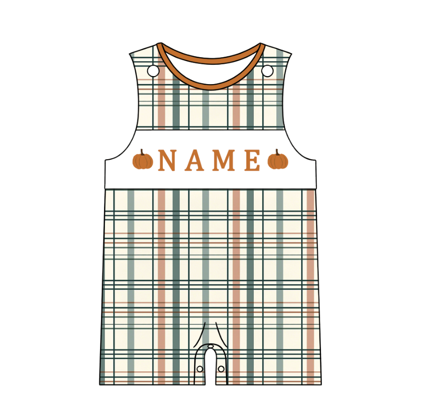 (Pre Order)Siblings Pumpkin Embroidery Smocked Set&Romper