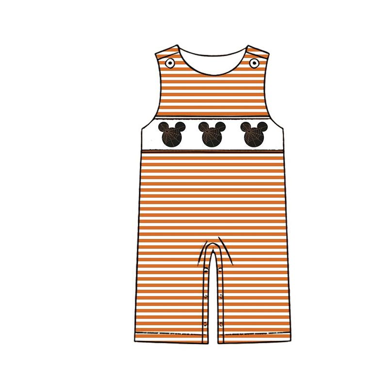 (Weekly Pre-Order)Siblings Halloween Cartoon Embroidery Smocked Dress,Set&Romper(Ends Wednesday)