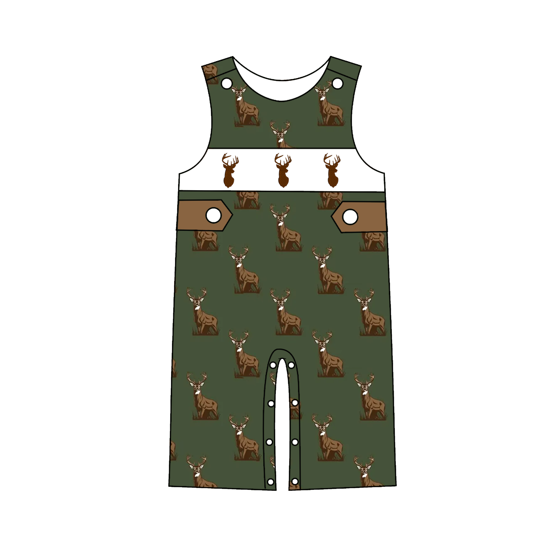 (Weekly Pre-Order)Siblings Elk Embroidery Smocked Dress,Set&Romper(Ends Wednesday)