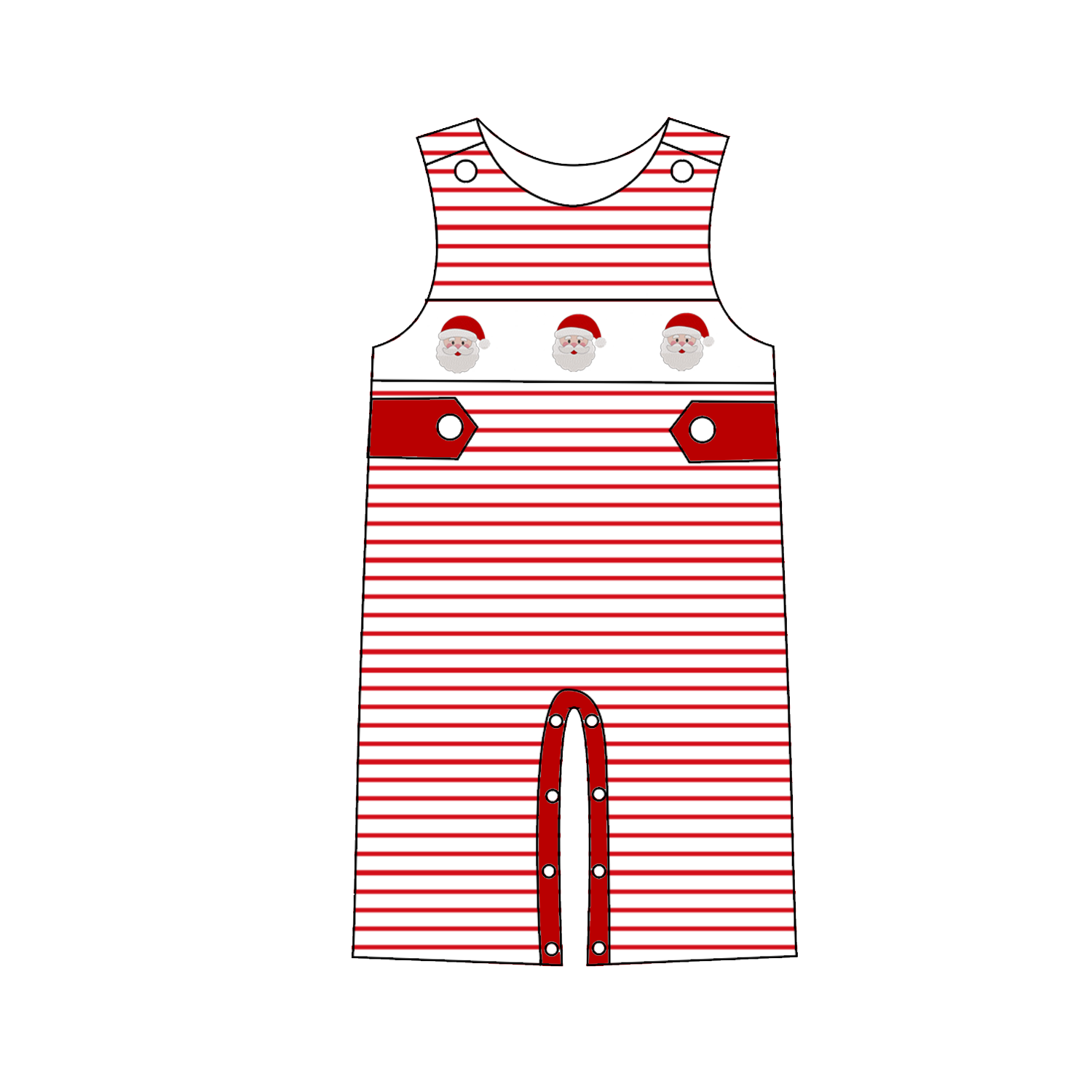 (Weekly Pre-Order)Siblings Christmas Santa Claus Embroidery Dress,Scallop Set&Romper(Ends 9.6)