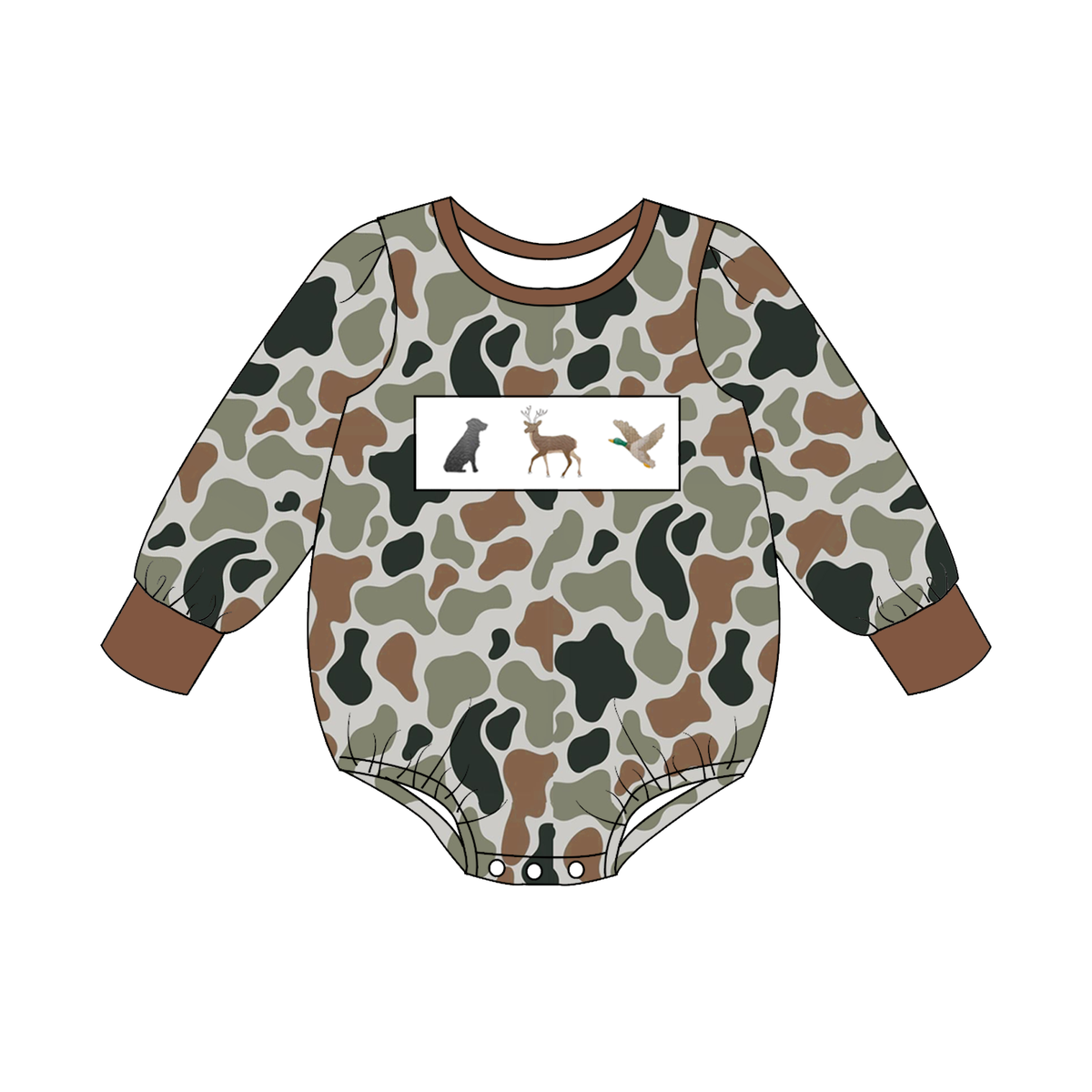 (Weekly Pre-Order)Siblings Camouflage Embroidery Smocked Dress,Set&Romper(Ends 10.18)