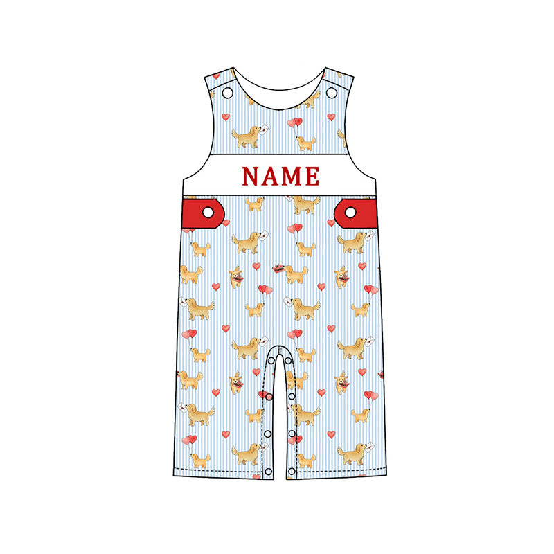 (Pre Order)Siblings Valentine's Day Embroidery Smocked Dress,Set&Romper