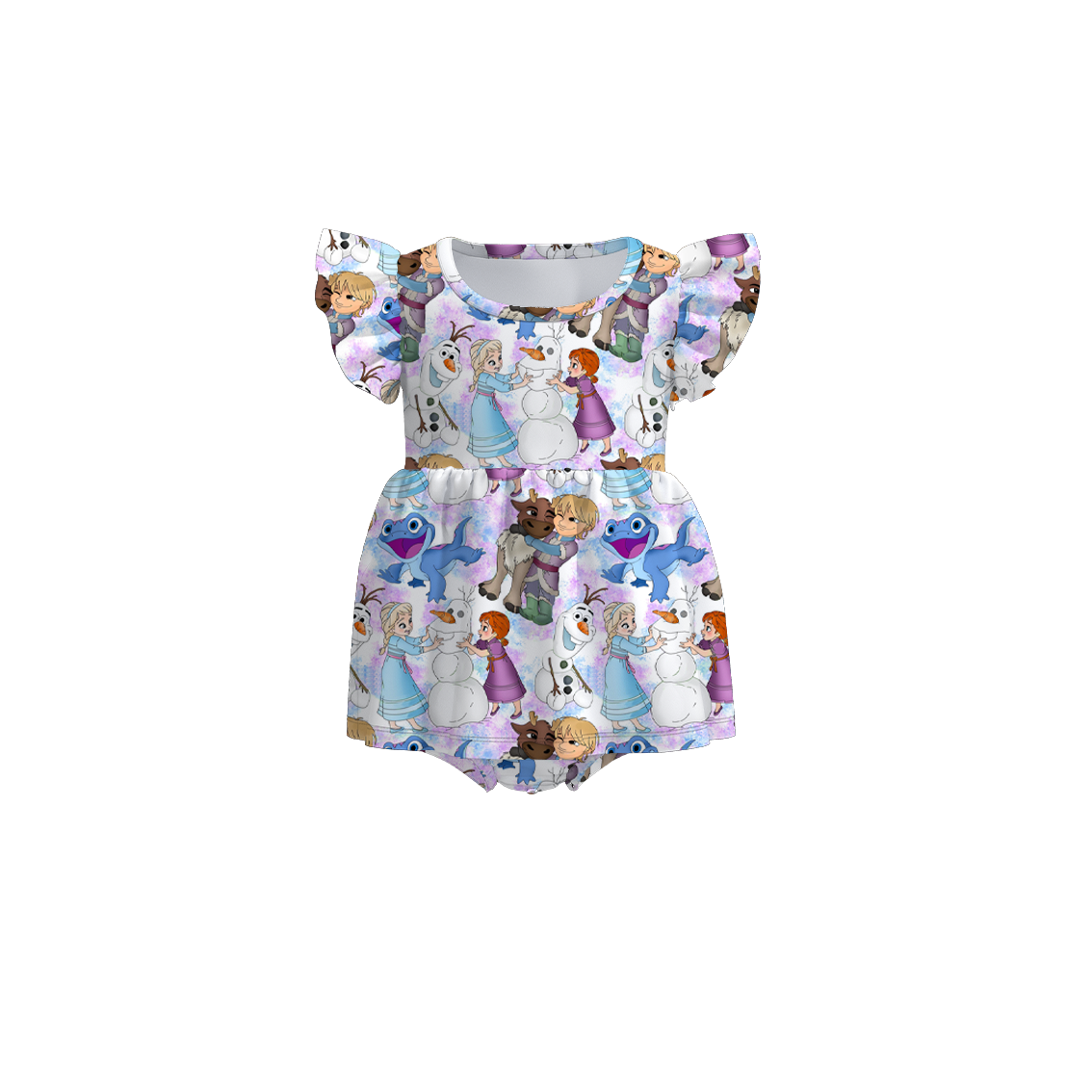 (Pre Order)Baby Girls Summer Frozen Print Romper