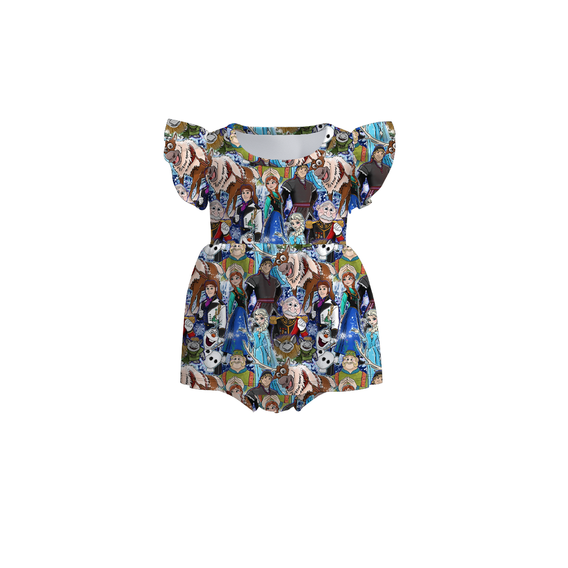 (Pre Order)Baby Girls Summer Frozen Print Romper