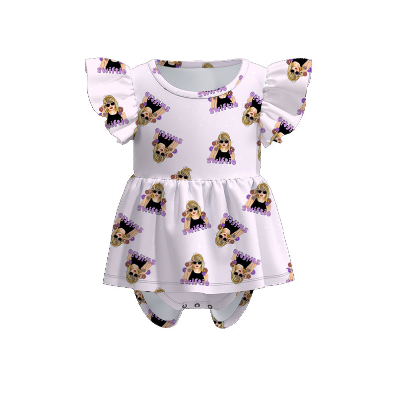 (Pre Order)Baby Girls Summer TS Print Romper