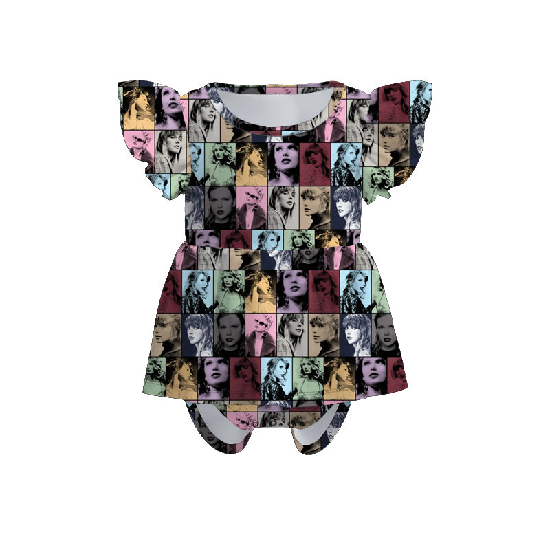 (Pre Order)Baby Girls Summer TS Print Romper