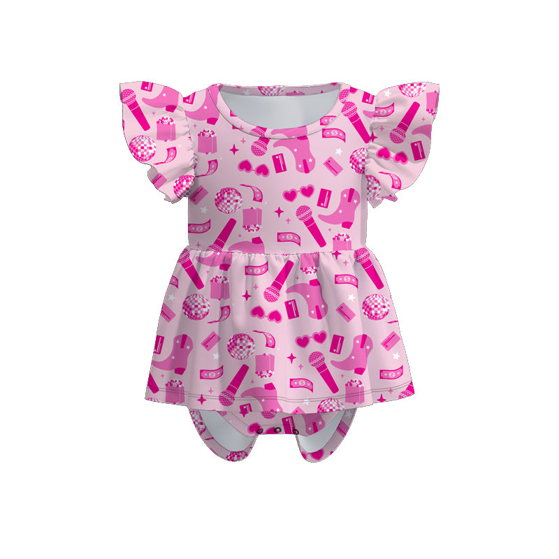 (Pre Order)Baby Girls Summer TS Print Romper