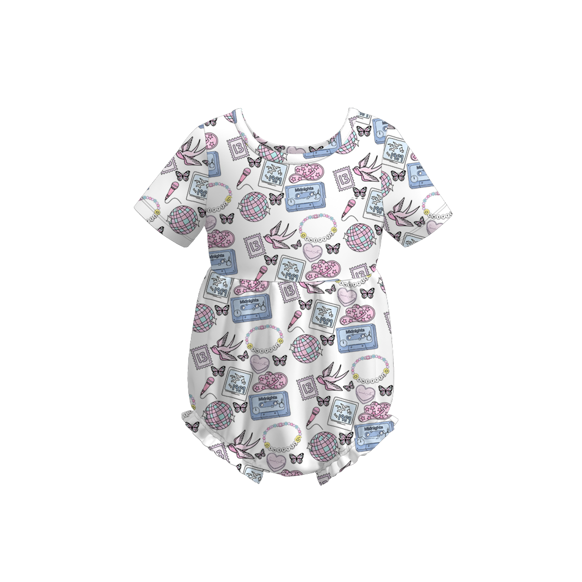 (Pre Order)Baby Grils Summer TS Print Romper