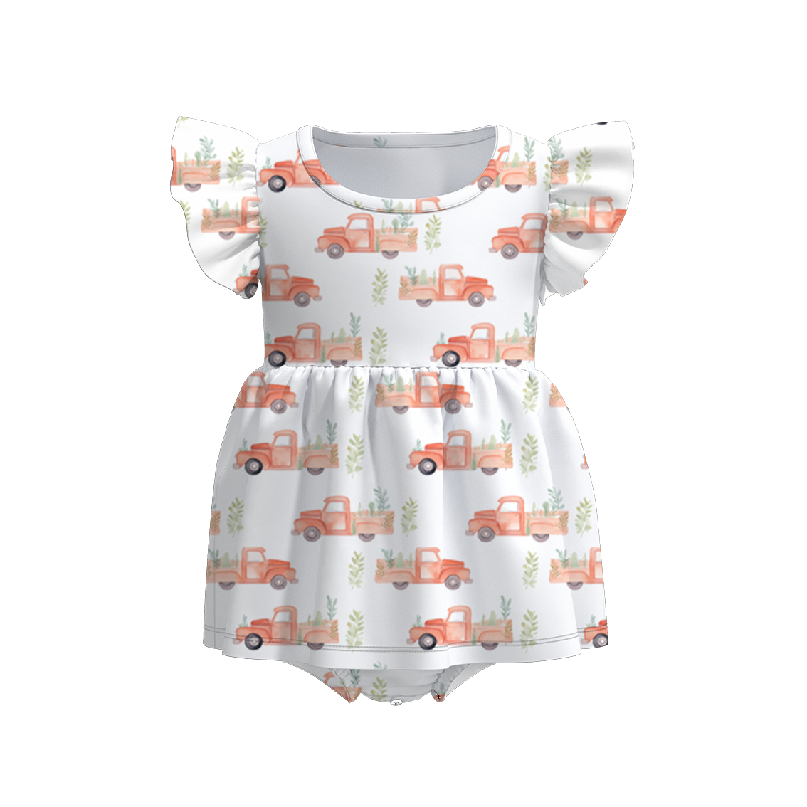 (Pre Order)Baby Girls Father's Day Print Bubbles Romper