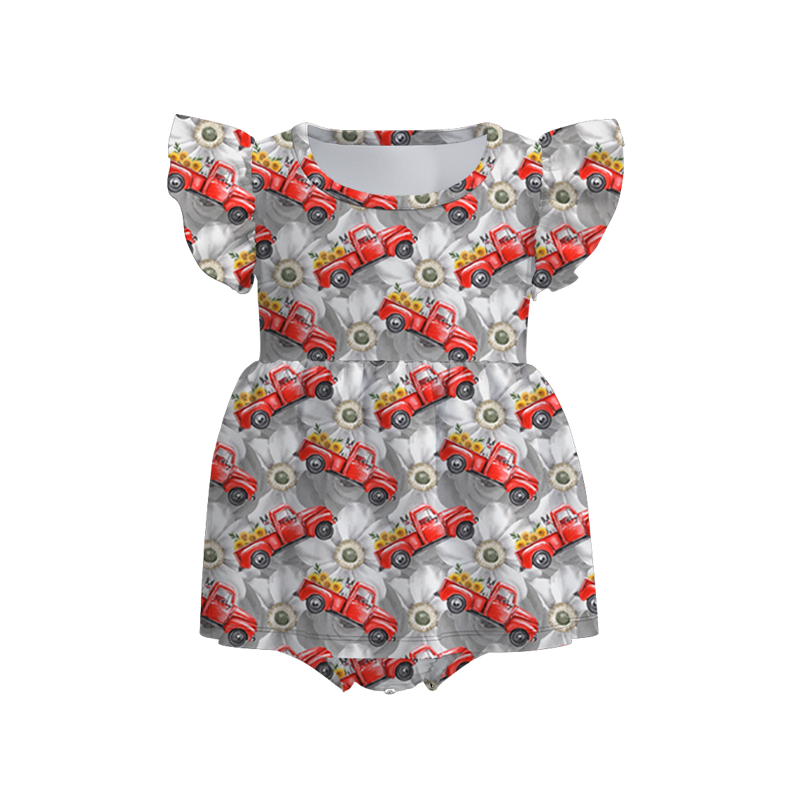 (Pre Order)Baby Girls Father's Day Print Bubbles Romper