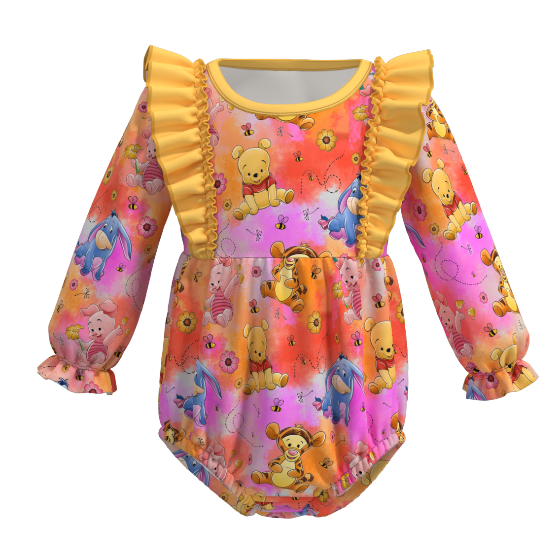 (Pre Orders)Baby Girls Cartoon Print Romper