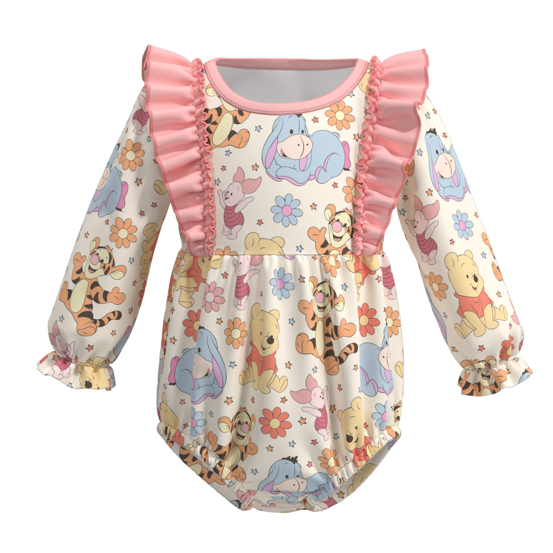 (Pre Orders)Baby Girls Cartoon Print Romper