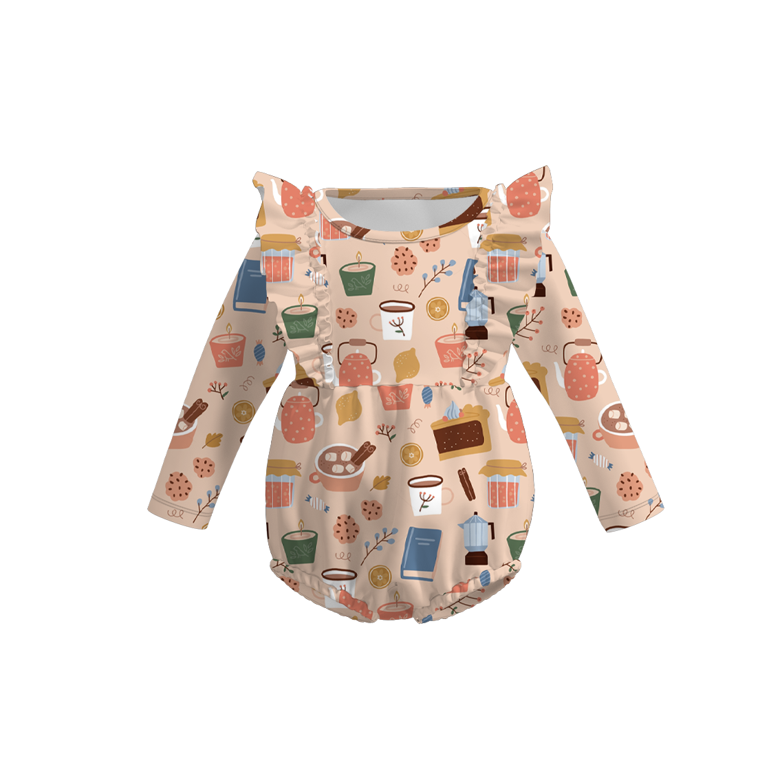 (Pre Order)Baby Girls Coffee Or Lattes Print Romper