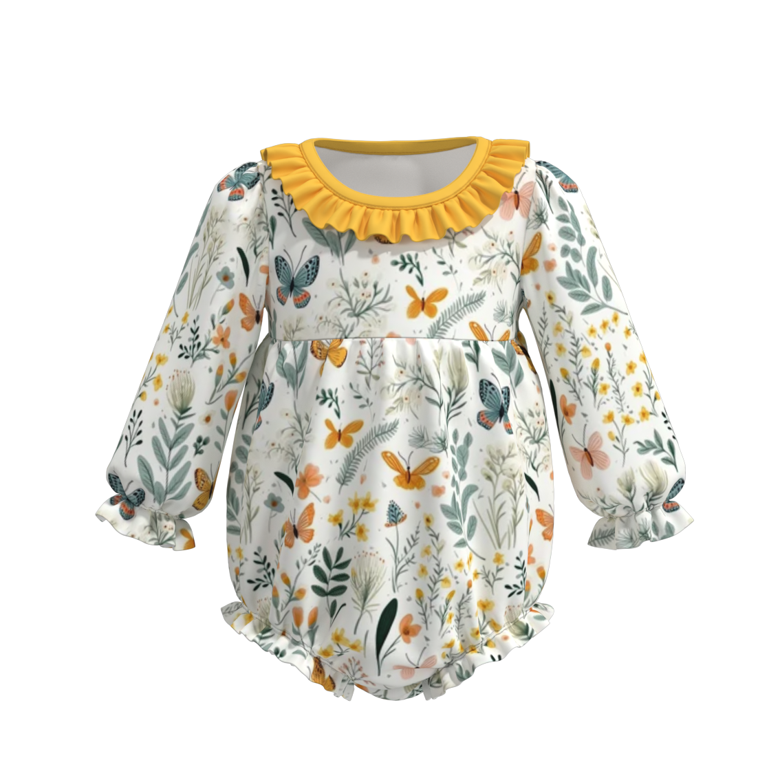 (Pre Order)Baby Girls Fall Cute Animals Print Romper
