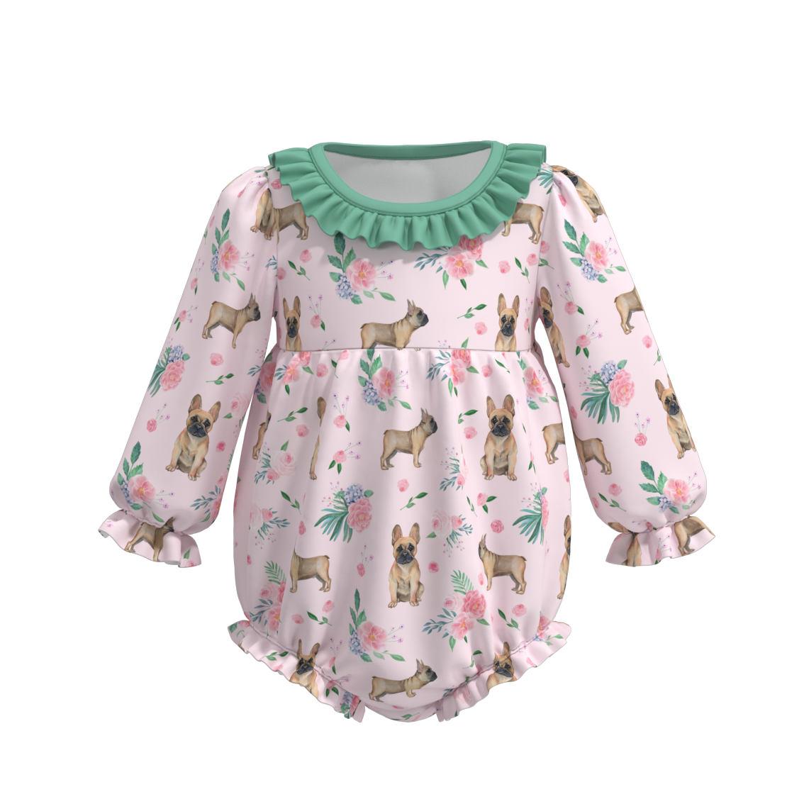 (Pre Order)Baby Girls Fall Cute Animals Print Romper
