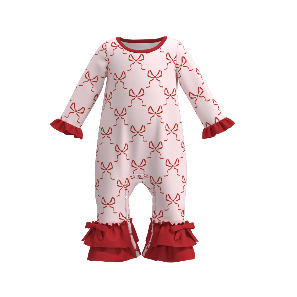 (Pre Order)Baby Girls Christmas Print Romper