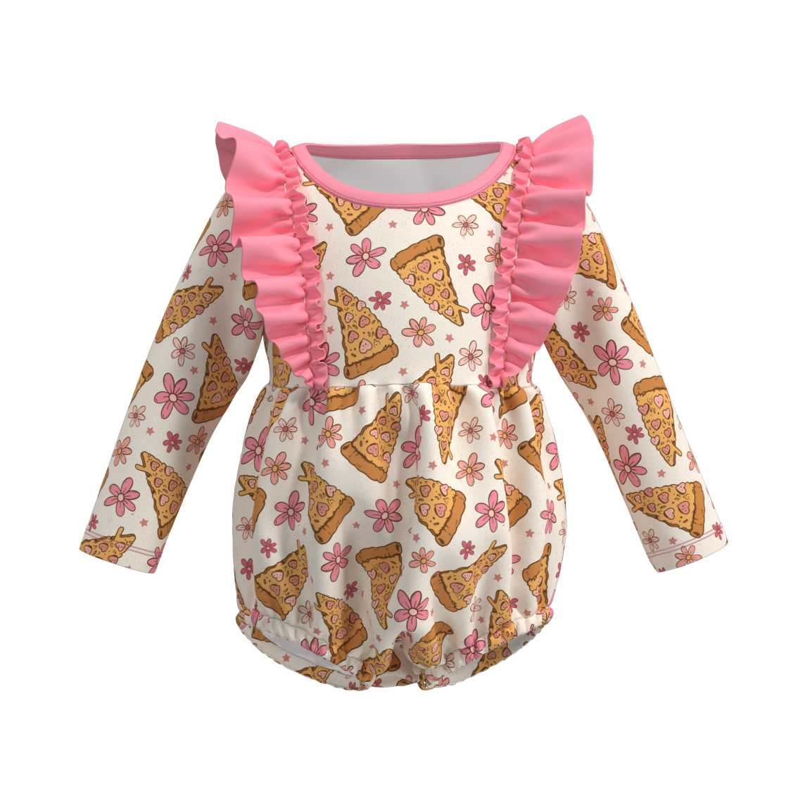 (Pre Order)Baby Girls Valentine's Day Cartoon Print Romper