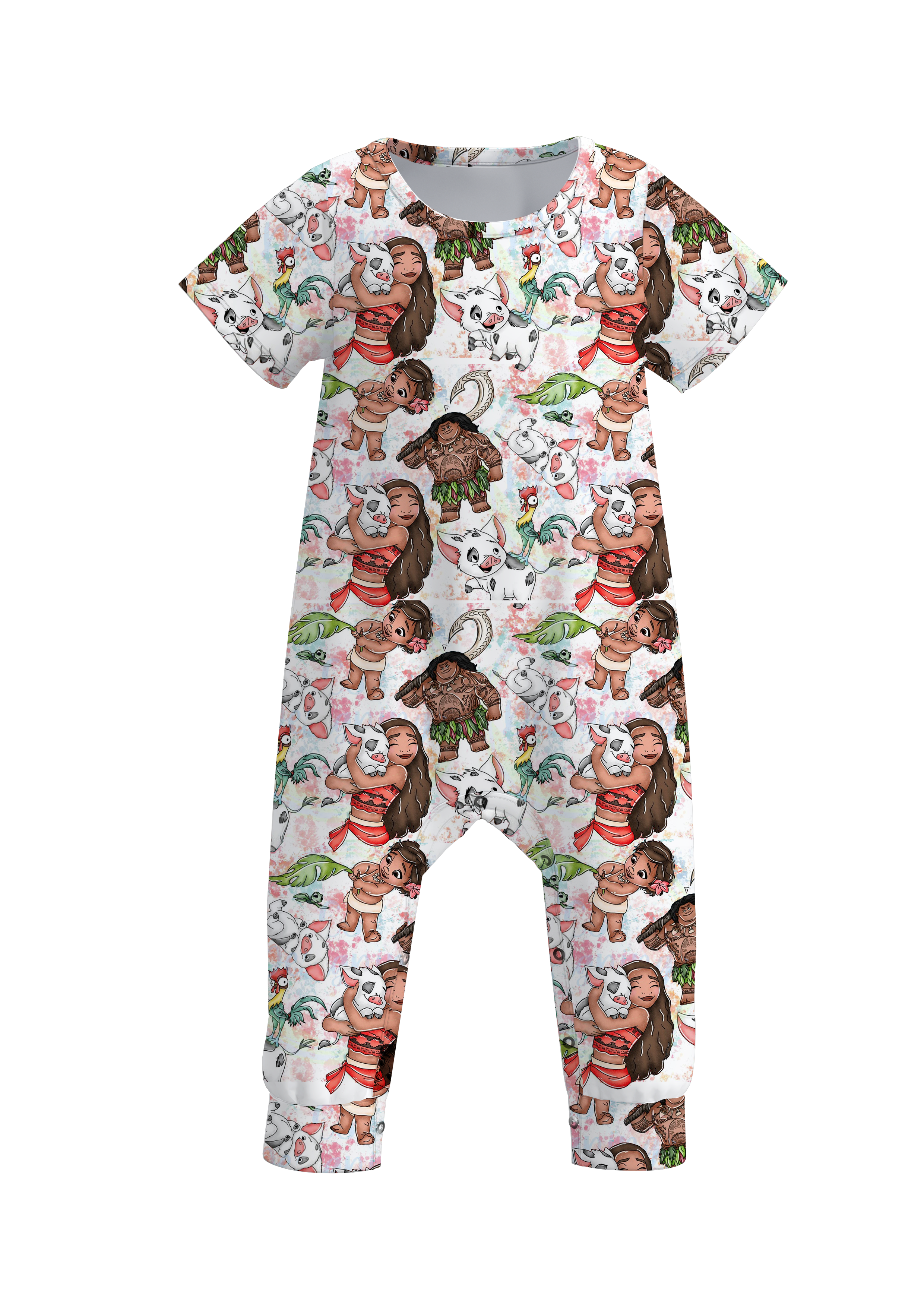 (Pre Order)Baby Girls Cute Cartoon Print Romper