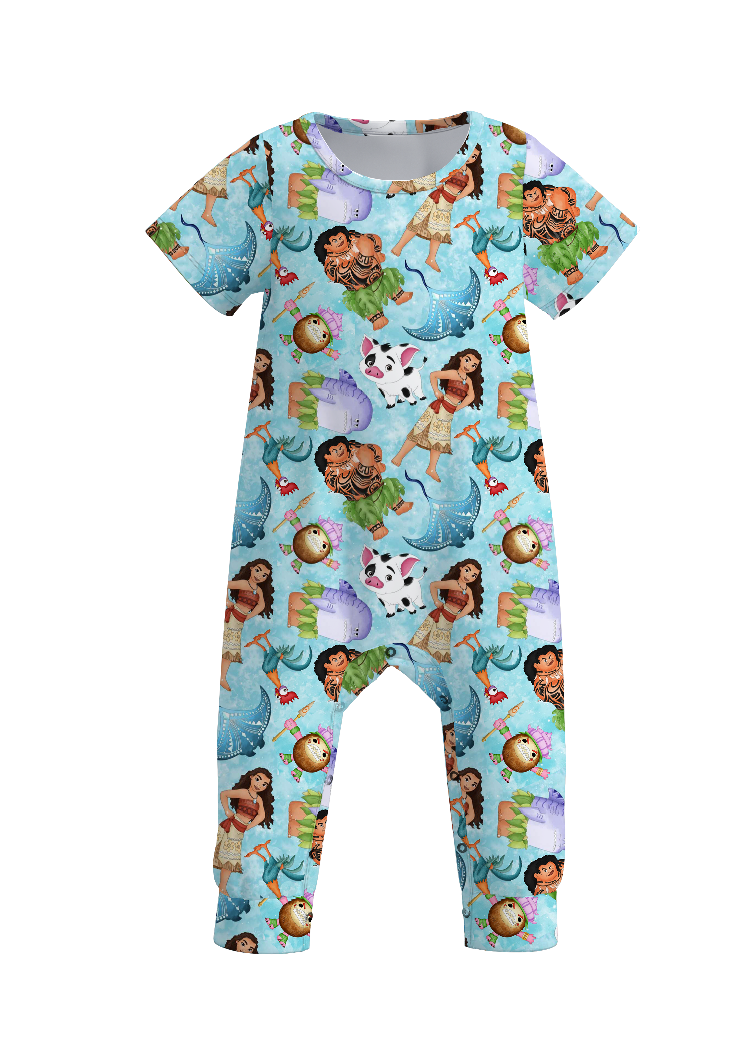 (Pre Order)Baby Girls Cute Cartoon Print Romper